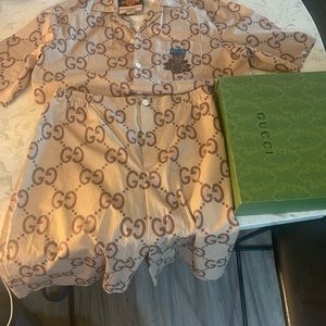GUCCI PINEAPPLE GG CANVAS (limited edition) short set.